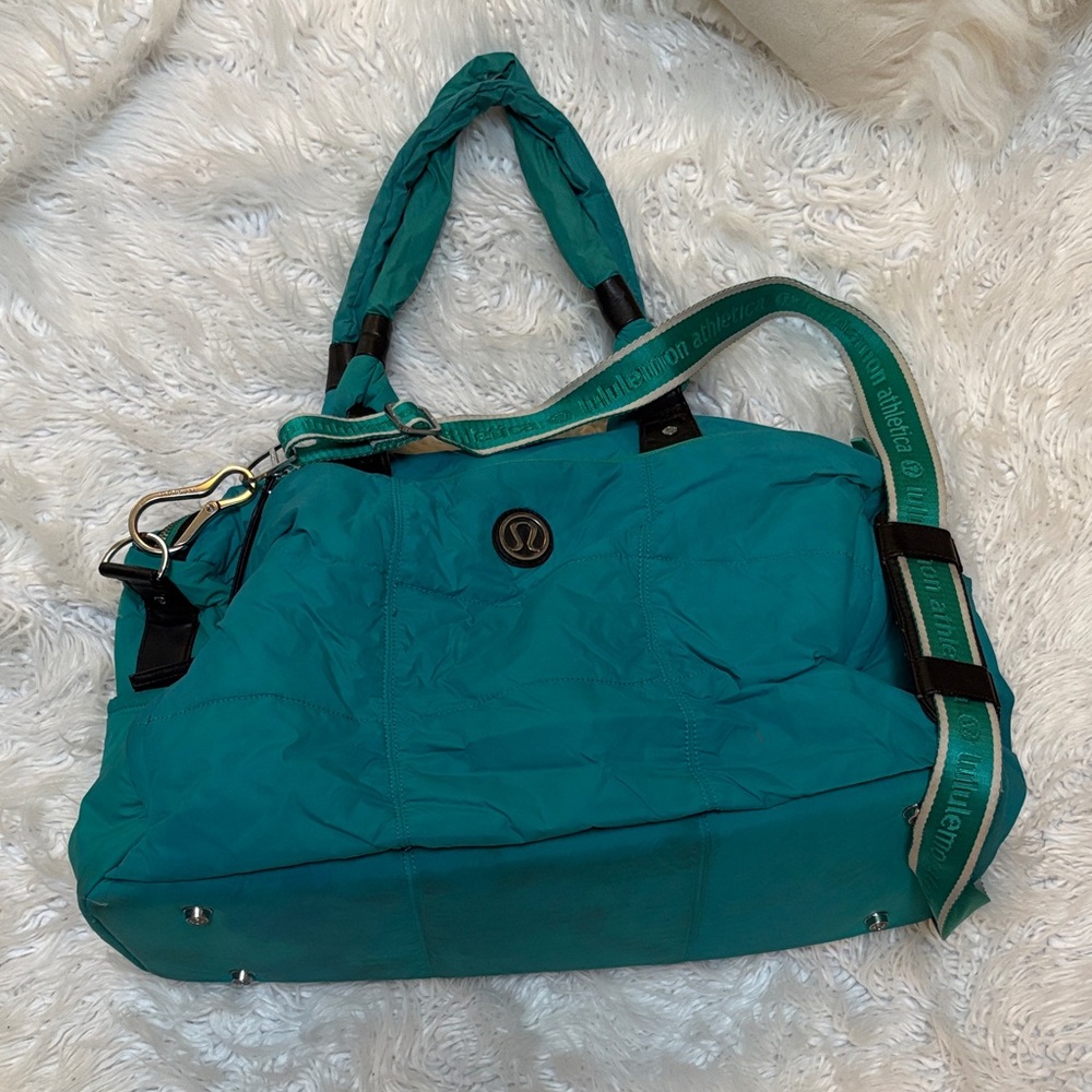 lululemon athletica Teal Convertible Tote with Logo Strap
